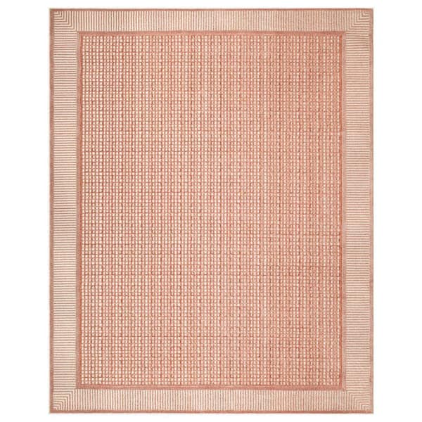 Nordic Brick Ivory Geometric Contemporary 8 ft. x 10 ft. Area Rug