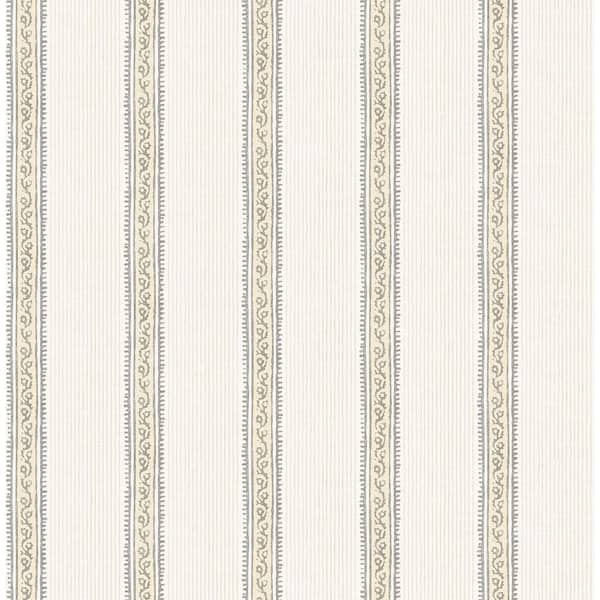 Chesapeake Mandevilla Honey Yellow Vine Stripe Wallpaper