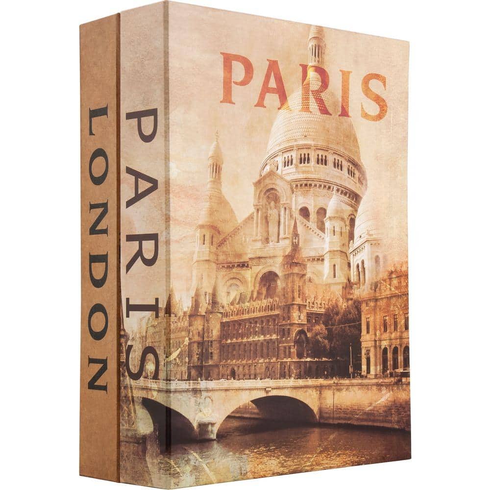 0.14 cu. ft. Steel Paris and London Dual Book Lock Box Safe with Key Lock, Tan price history on PriceWatchPro