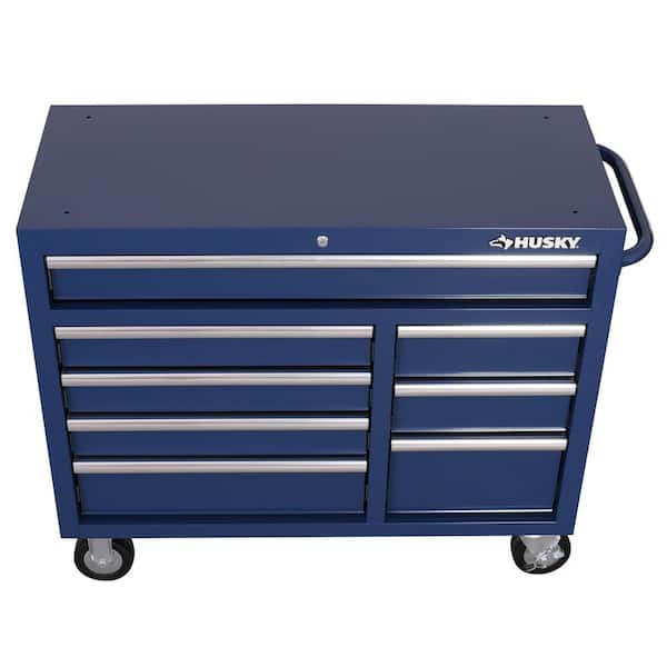 Husky Standard Duty 42 in. 8-Drawer Blue Rolling Tool Cabinet