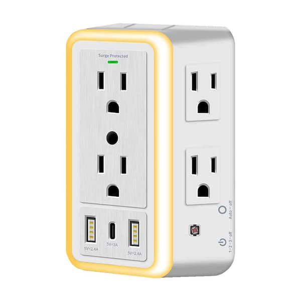 Voltage Protector, Single Outlet Surge Protector Plug in for Home Appliance  Multi Function Plug with Protection