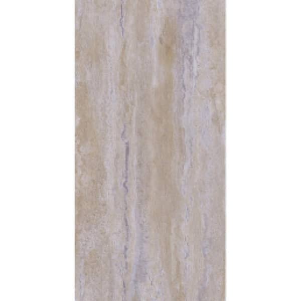TrafficMaster Take Home Sample - Golden Travertine Peel and Stick Water Resistant Luxury Vinyl Plank Flooring