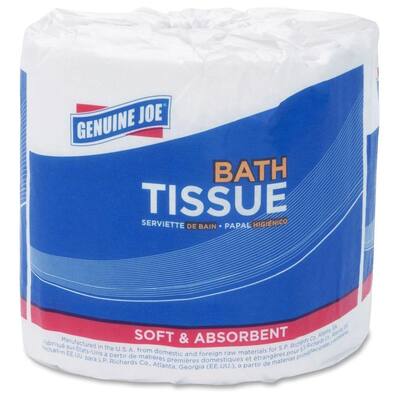 White Fiber Bath Tissue 2-Ply for Bathroom (96 per Carton, 500 Sheets per Carton)