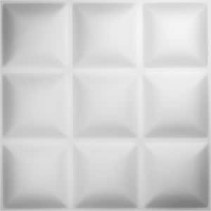 3/16 in. x 19-5/8 in. x 19-5/8 in. PVC White Classic EnduraWall Decorative 3D Wall Panel (2.67 sq. ft.)