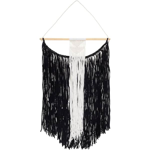 Livabliss Asmaris 22 in. x 31 in. Charcoal Wall Hanging