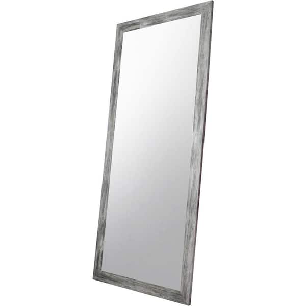 Unbranded Large Gray Composite Rustic Mirror (59.5 in. H X 20.5 in. W)