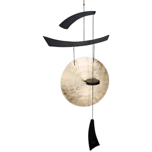 WOODSTOCK CHIMES 50 in. Signature Collection, Emperor Gong, Large Black Wind Gong