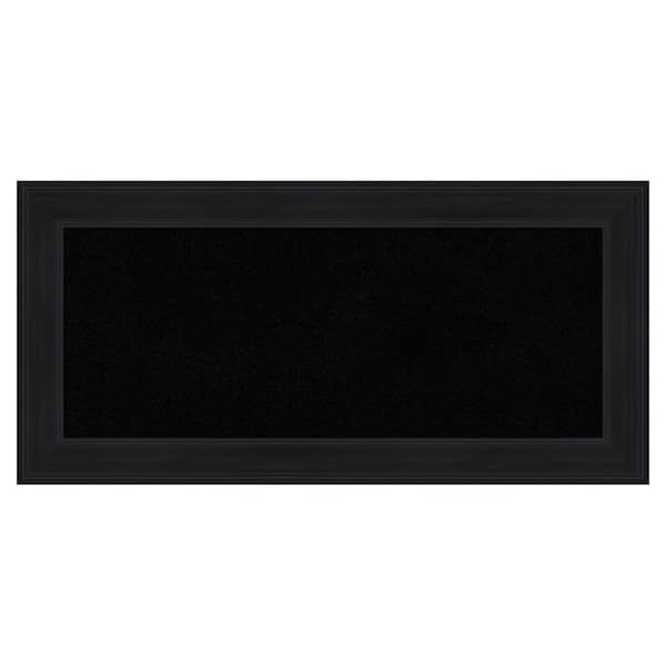 Amanti Art Abbey Black 35 in. x 17 in. Poly Framed Black Cork Memo ...