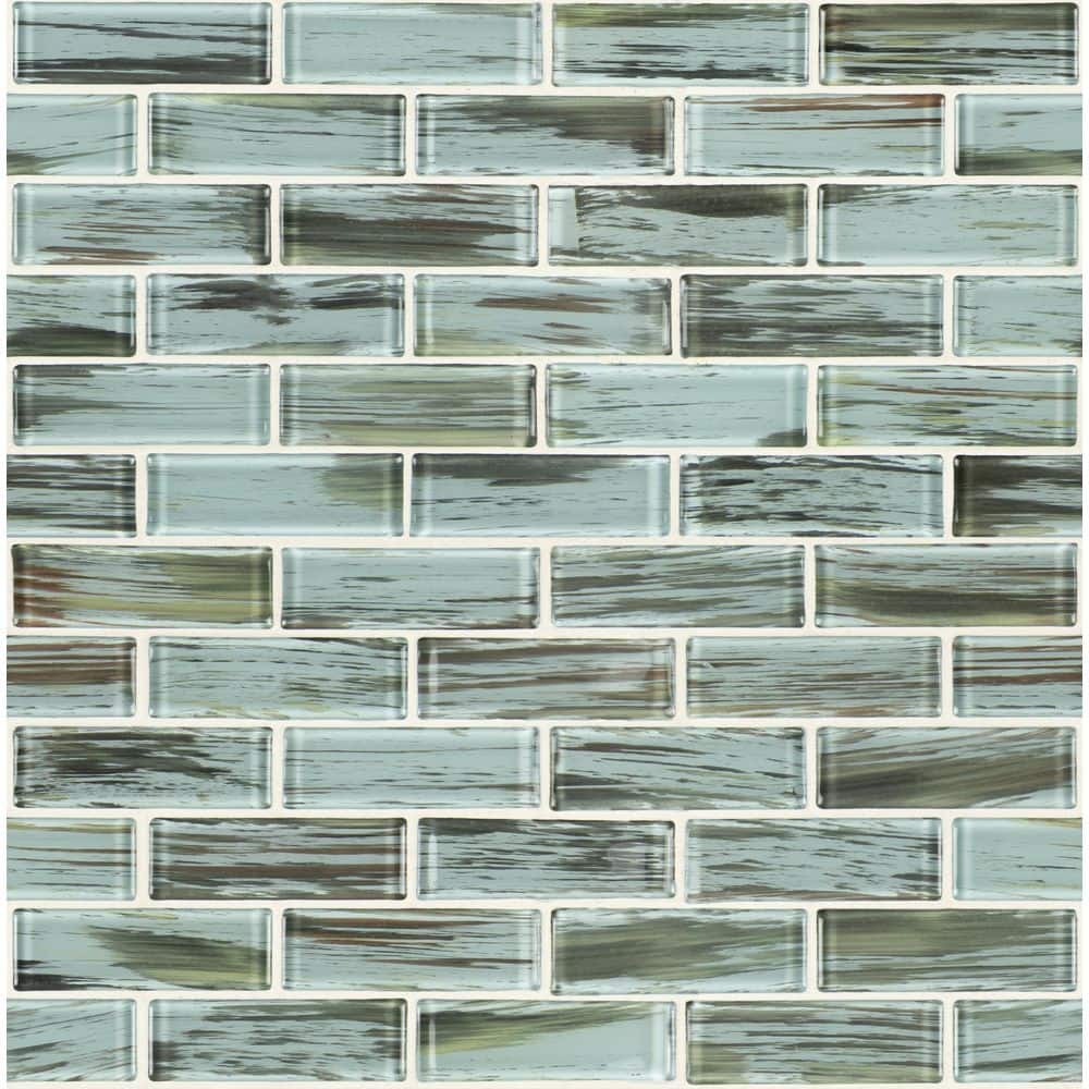Verde Subway 12 in. x 12 in. x 0.31 in. Glass Mesh-Mounted Mosaic Wall Tile (9.8 sq. ft./Case) price history on PriceWatchPro