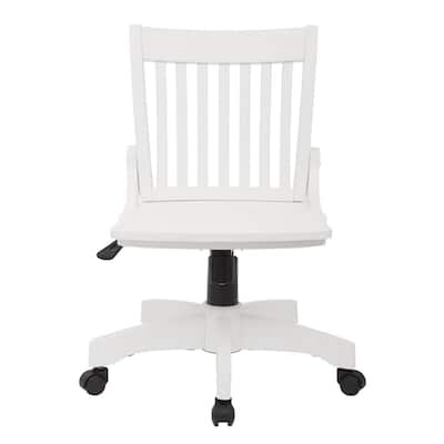 Deluxe White Wood Bankers Chair