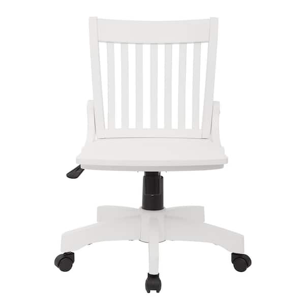 OSP Home Furnishings Deluxe White Wood Bankers Chair