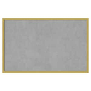 Svelte Polished Gold 33 in. x 21 in. Framed Magnetic Board