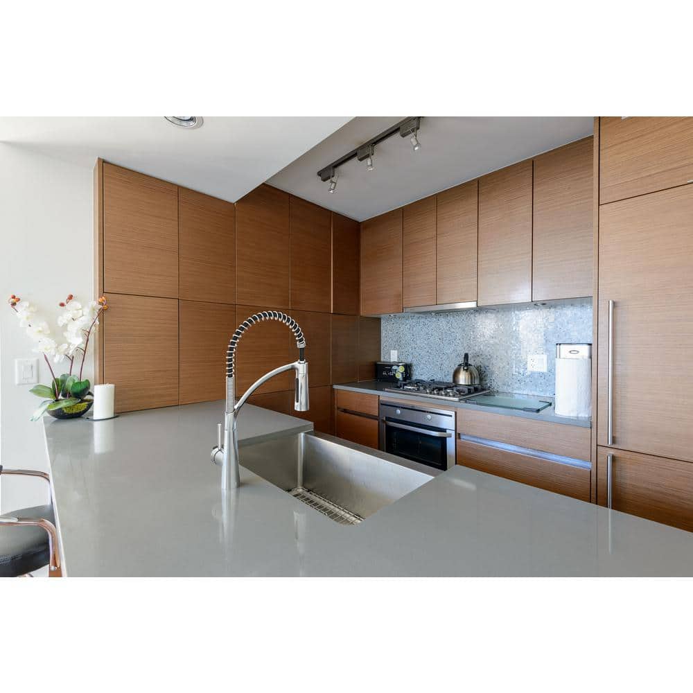 Stainless Steel Single-Handle Pull-Down Kitchen Faucet with Spray