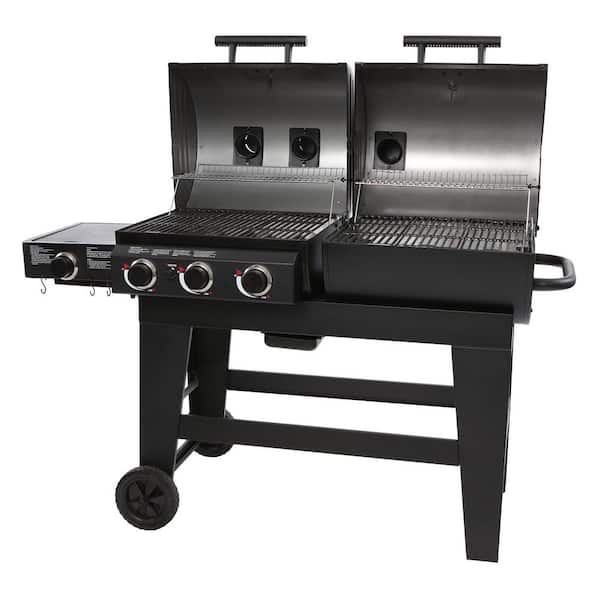 3-Burner Gas and Charcoal Grill 