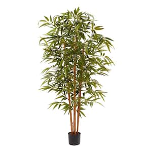 72 in. Artificial Bamboo Plant with Pot