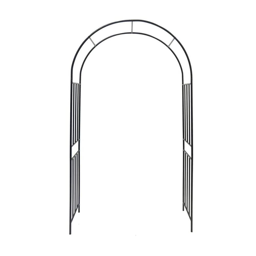 42.24 in. x 85.82 in. Outdoor Metal Garden Arbor, Garden Arch Trellis, Meta