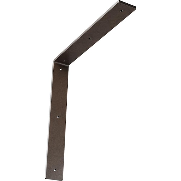 Ekena Millwork 14 in. x 2 in. x 14 in. Steel Hammered Brown Hamilton Bracket