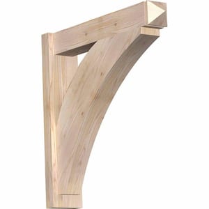 6 in. x 28 in. x 28 in. Douglas Fir Thorton Arts and Crafts Smooth Outlooker