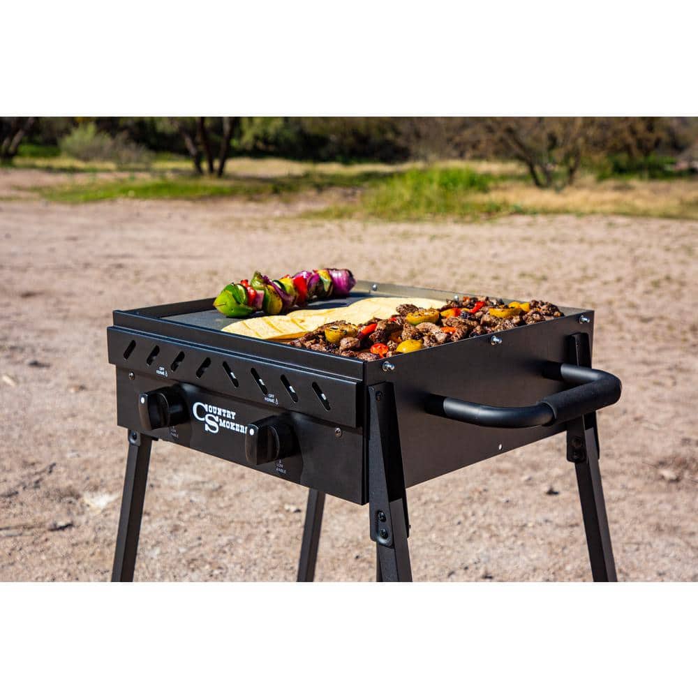Stainless Steel 2-Burner Portable Outdoor Gas Griddle