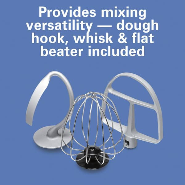 Hamilton Beach 4 Qt. 7-Speed Blue Stand Mixer with with Whisk, Dough Hook,  Flat Beater Attachments 63393 - The Home Depot