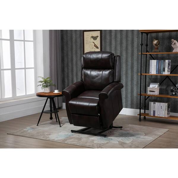 Clihome Beige Ergonomic Velvet Power Lift Recliner Chair for