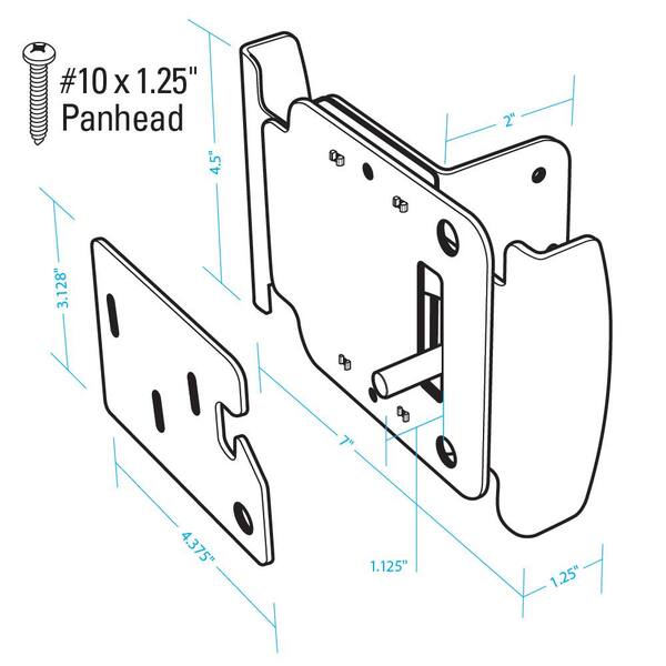 Details about   Gate Latch Fence Gates Handle Latches Reversible Push Pull Open Activation 2-Way 