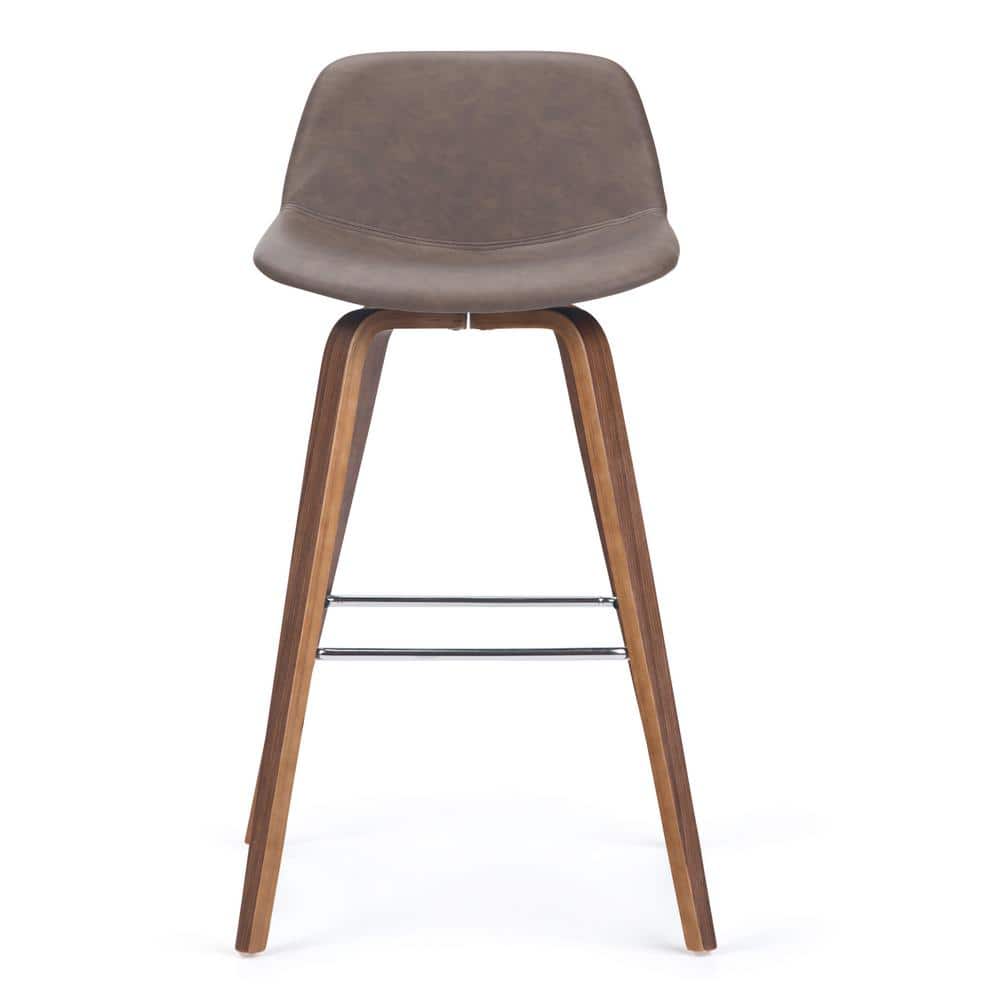 Randolph Distressed Chocolate Brown Faux Leather Counter Stools, Set of 2