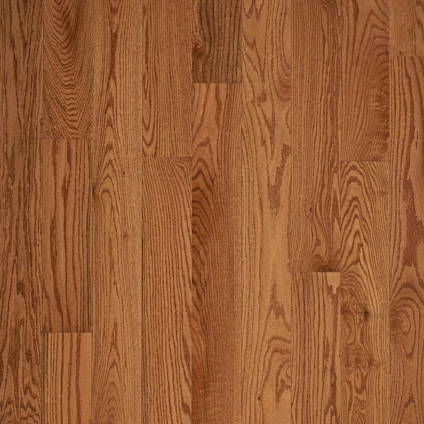 Bruce Plano Low Gloss Gunstock Oak 3/4 in. T x 4 in. W Smooth Solid Hardwood Flooring (18.5 sq.ft./ctn)