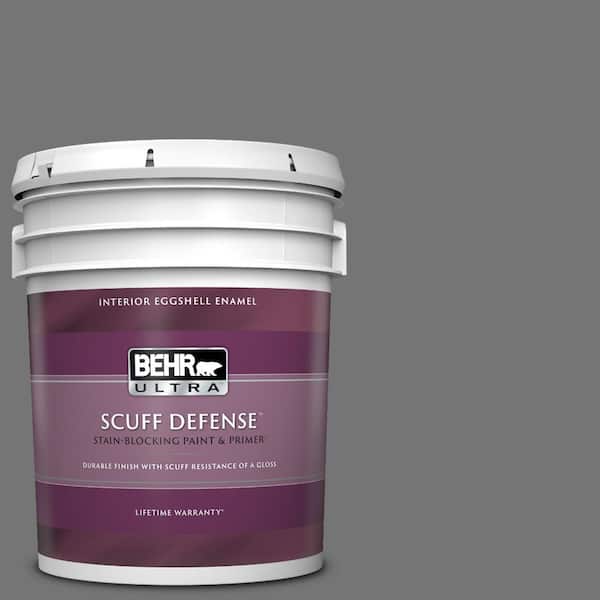BEHR ULTRA 5 gal. #N520-5 Iron Mountain Extra Durable Eggshell Enamel Interior Paint & Primer