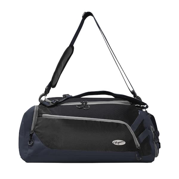 Olympia USA Blitz 22 in. Black and Navy Gym Duffel Bag SD2900BK+NY