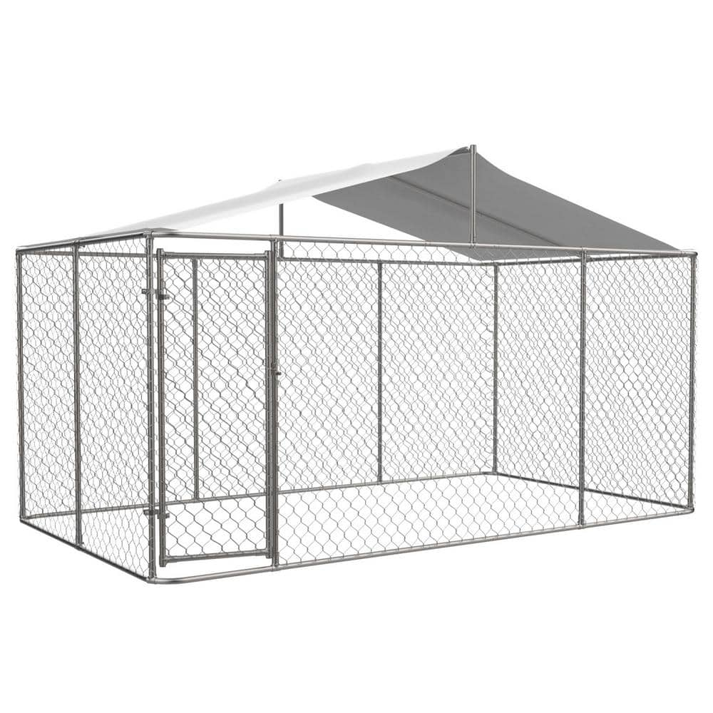 Tidoin 91 in. x 157 in. x 90 in. Metal Heavy-Duty Freestanding Dog ...