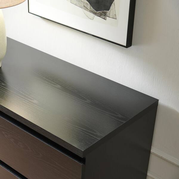 Noble House Pradnya Black 4-Drawer 31.5 in. W Chest of Drawers