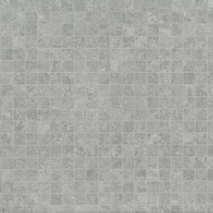 Legions Lunar Silver 12 in. x 12 in. Matte Porcelain Mesh-Mounted Mosaic Floor and Wall Tile (6 sq. ft./Case)