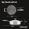 Circulon 5 qt. Silver Stainless Steel Saute Pan with Lid 70239 - The Home  Depot