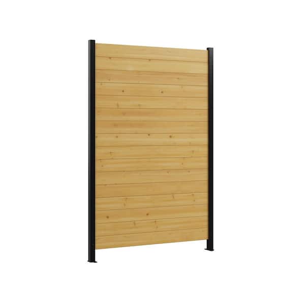 Enclo 6 ft. H x 4 ft. W Surface Mounted Wood Privacy Screen, Flat Top Style (1-Panel)