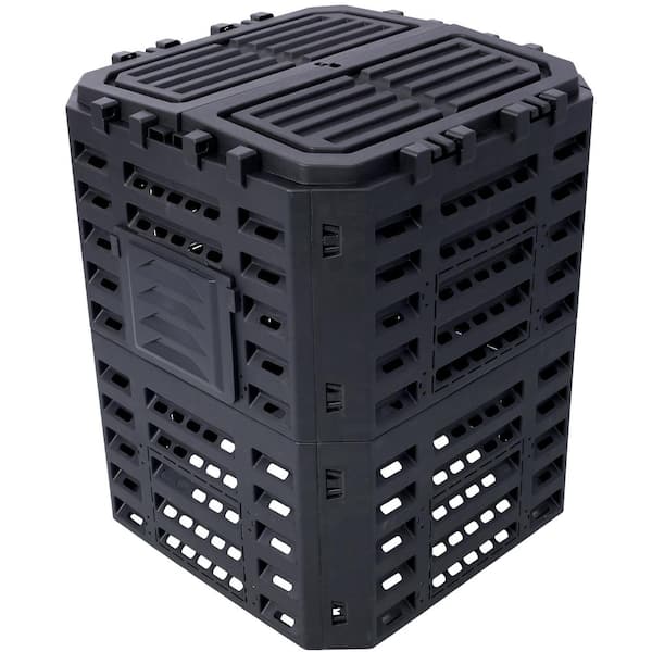 Garden Composter Bin Made from Recycled Plastic, 90 Gal. Large Compost Bin