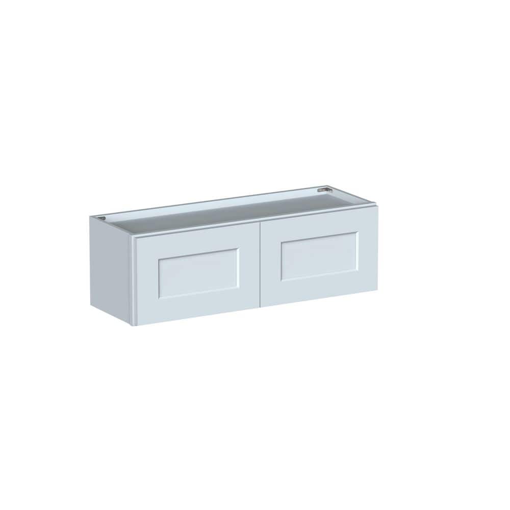"Shaker Style 36"" W x 12"" D x 12"" H Wood Frame Ready to Assemble Wall Bridge Kitchen Cabinet in Dove Grey" price history on PriceWatchPro