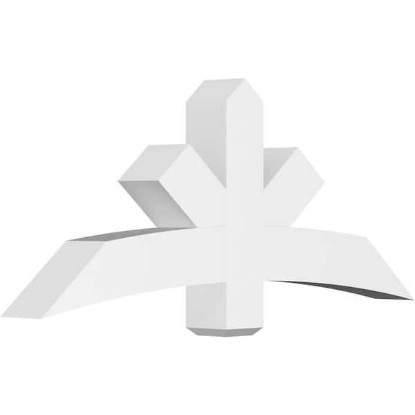 Ekena Millwork Alberta 60 in. W x 25 in. H x 6 in. D Signature Polyurethane Bracket
