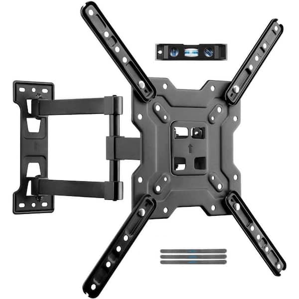 Retractable Full Motion Wall Mount TV Bracket for 23-55 in. TVs Max VESA 400x400mm Holds Up to 55lbs. Swivel 180° & Tilt