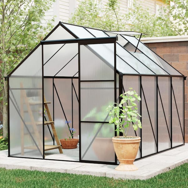 Daheat 6 x 8 ft. Polycarbonate Greenhouse Raised Base and Anchor