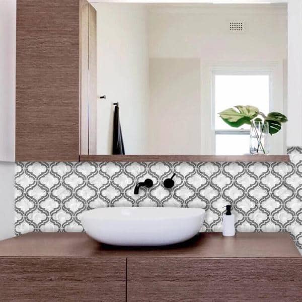 Diflart Peel and Stick Mirror Backsplash Tiles 4x12 Inch Reflection for  Kitchen Bathroom Wall Pack of