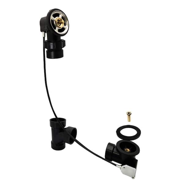 27 in. Cable Drive Bath Drain on Ball Joint - LESS TRIM - Sch. 40 ABS Fittings, Rough Only