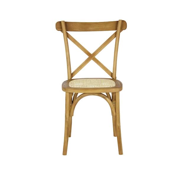 JONATHAN Y Cassis Classic Traditional X-Back Wood Rattan Dining