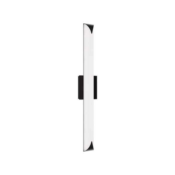 Straitaway 32 in. 1-Light Black Integrated LED Vanity Light/Wall Sconce with Selectable 4CCT 2700K-3000K-3500K-4000K