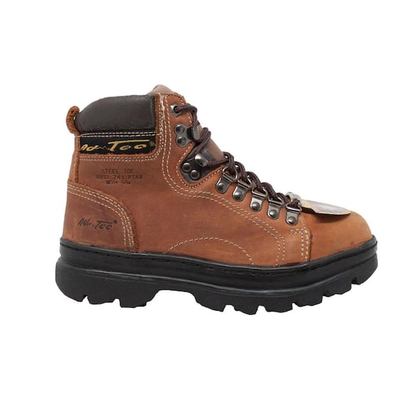 AdTec Women's 6'' Work Boots - Steel Toe - Brown Size 8(M)