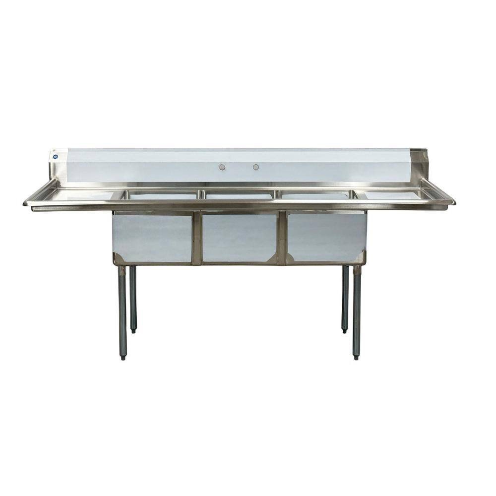 Cooler Depot 90 in. Stainless Steel Commercial Sink with