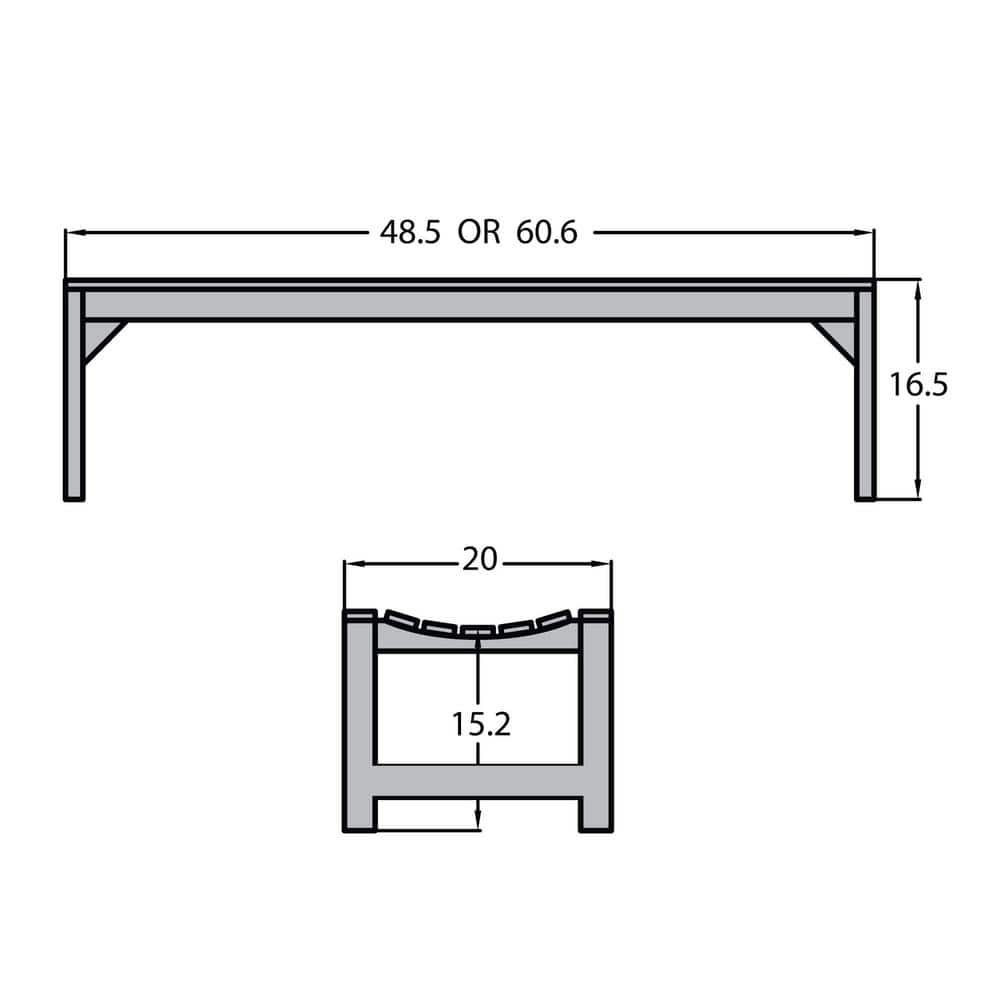 Lehigh Federal Blue 4ft Weatherproof Patio Picnic Bench
