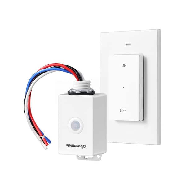 DEWENWILS Outdoor Wireless Remote Control Light Wall Switch and Receiver Kit, IP65 Waterproof Rating-White