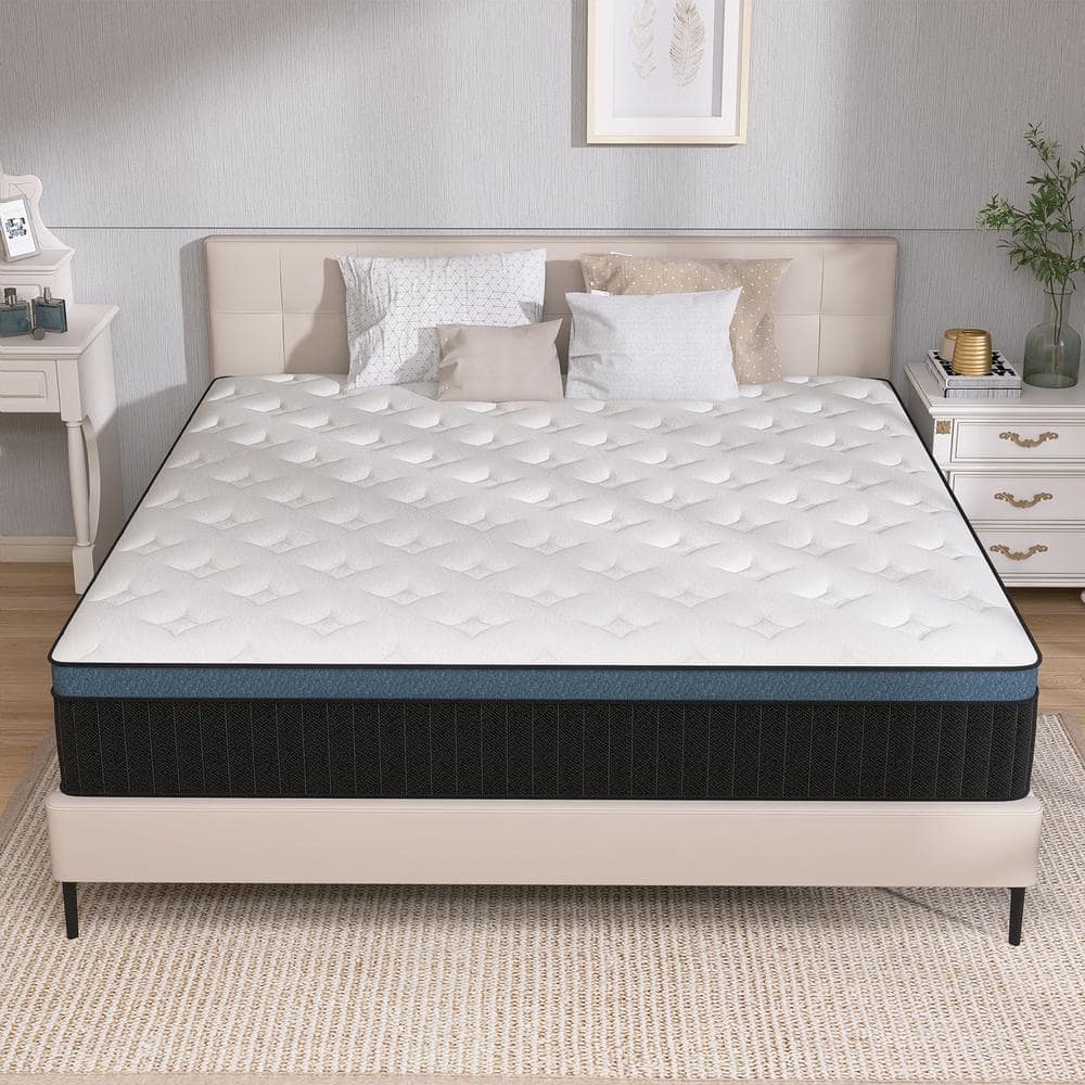 CHEVNI Breathable King Medium Memory Foam 12 In. Bed-in-a-Box Mattress ...