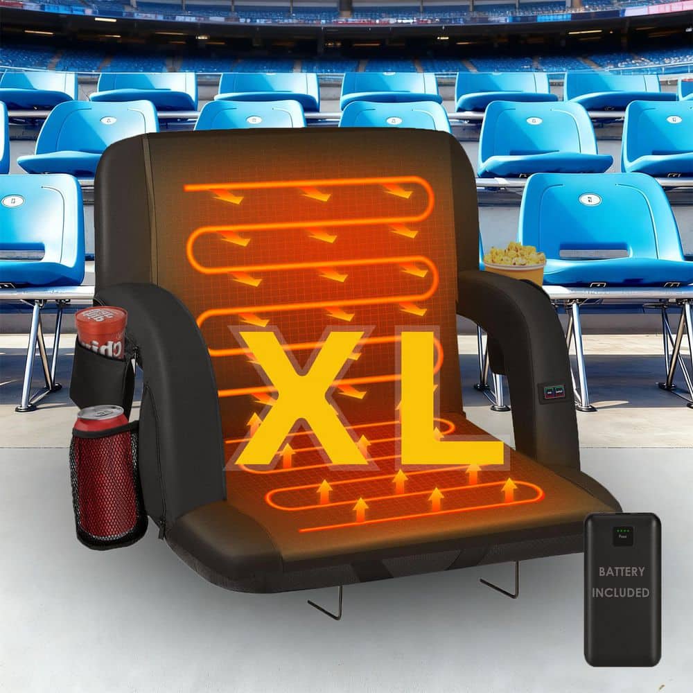 Heated Stadium Seat with Back Support for Bleachers-20,000mAh Power Bank, 3-Level Heating for Sports Events(1PK) price history on PriceWatchPro